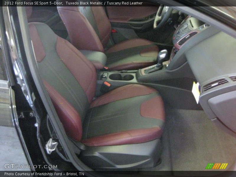 2012 Focus SE Sport 5-Door Tuscany Red Leather Interior