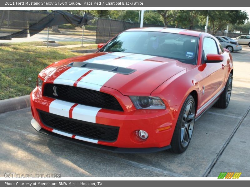 Front 3/4 View of 2011 Mustang Shelby GT500 Coupe