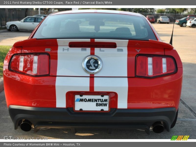 Race Red / Charcoal Black/White 2011 Ford Mustang Shelby GT500 Coupe