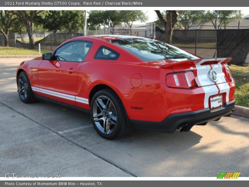Race Red / Charcoal Black/White 2011 Ford Mustang Shelby GT500 Coupe