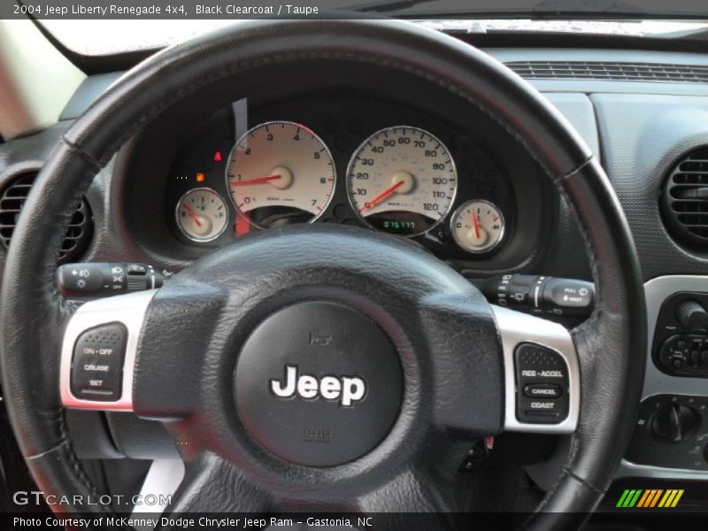 Black Clearcoat / Taupe 2004 Jeep Liberty Renegade 4x4