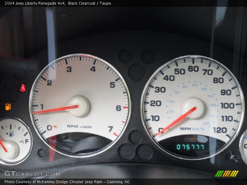 Black Clearcoat / Taupe 2004 Jeep Liberty Renegade 4x4