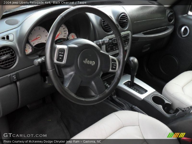 Black Clearcoat / Taupe 2004 Jeep Liberty Renegade 4x4