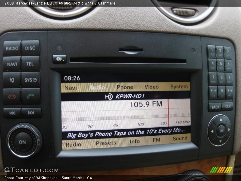 Arctic White / Cashmere 2009 Mercedes-Benz ML 350 4Matic
