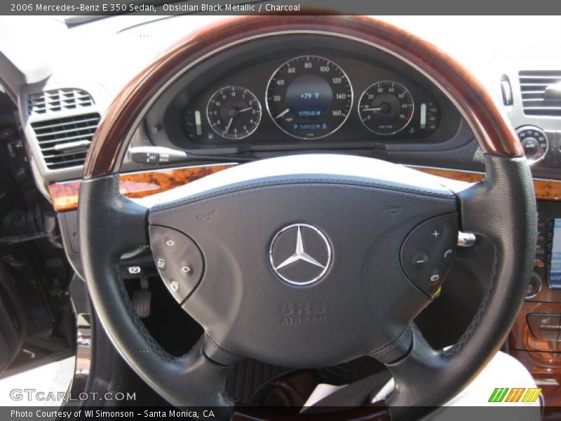Obsidian Black Metallic / Charcoal 2006 Mercedes-Benz E 350 Sedan
