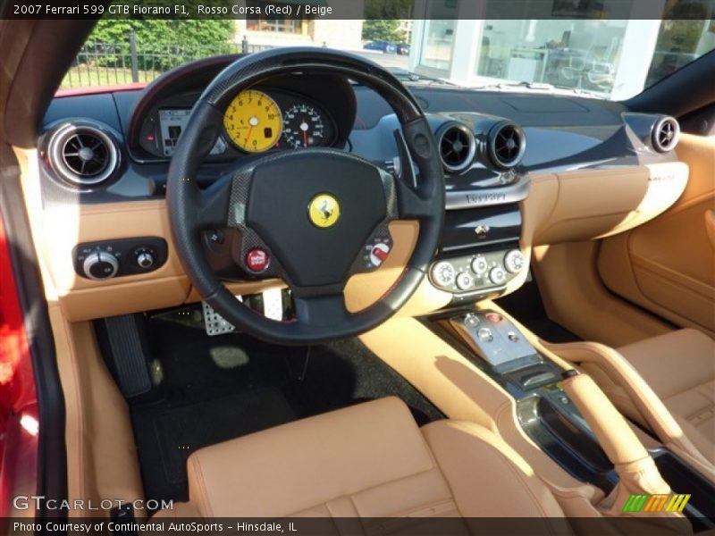 Rosso Corsa (Red) / Beige 2007 Ferrari 599 GTB Fiorano F1