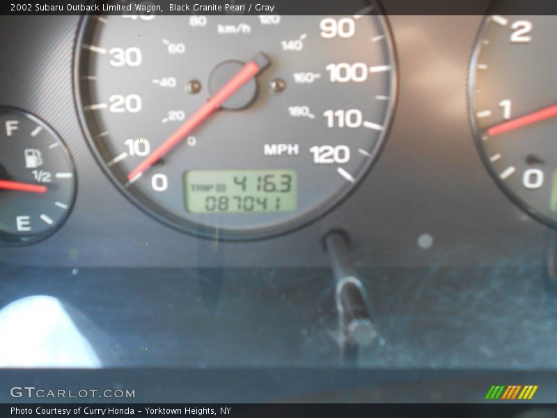 Black Granite Pearl / Gray 2002 Subaru Outback Limited Wagon