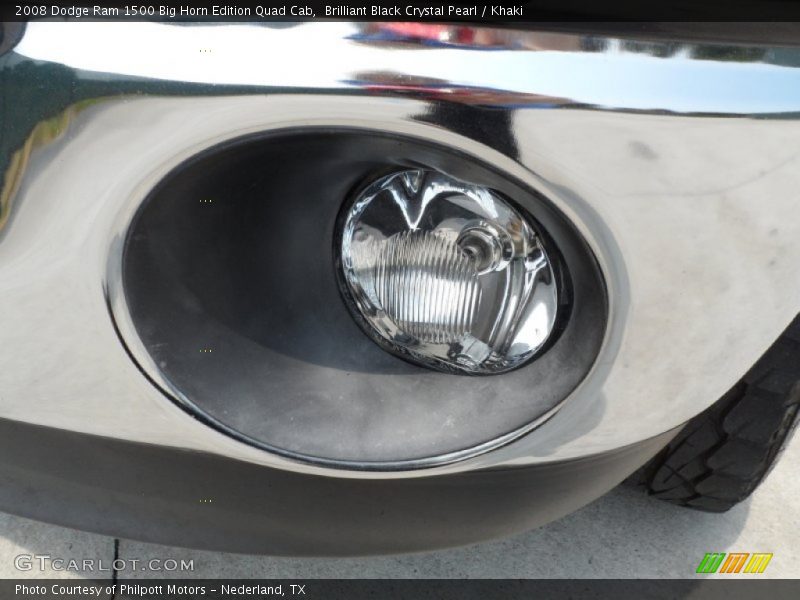 Brilliant Black Crystal Pearl / Khaki 2008 Dodge Ram 1500 Big Horn Edition Quad Cab