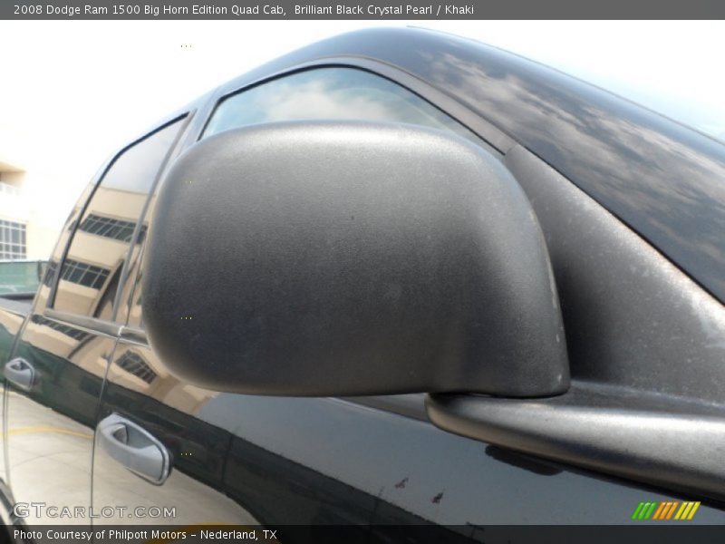 Brilliant Black Crystal Pearl / Khaki 2008 Dodge Ram 1500 Big Horn Edition Quad Cab