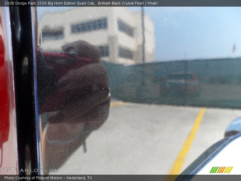 Brilliant Black Crystal Pearl / Khaki 2008 Dodge Ram 1500 Big Horn Edition Quad Cab