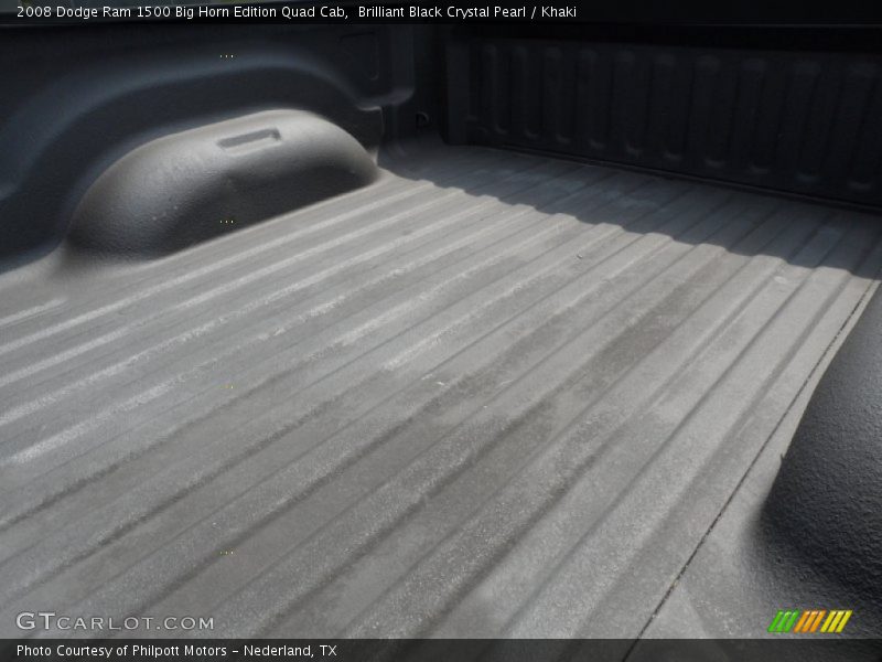 Brilliant Black Crystal Pearl / Khaki 2008 Dodge Ram 1500 Big Horn Edition Quad Cab