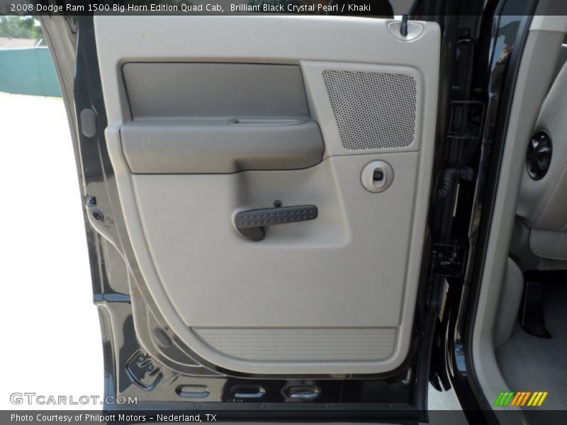 Brilliant Black Crystal Pearl / Khaki 2008 Dodge Ram 1500 Big Horn Edition Quad Cab