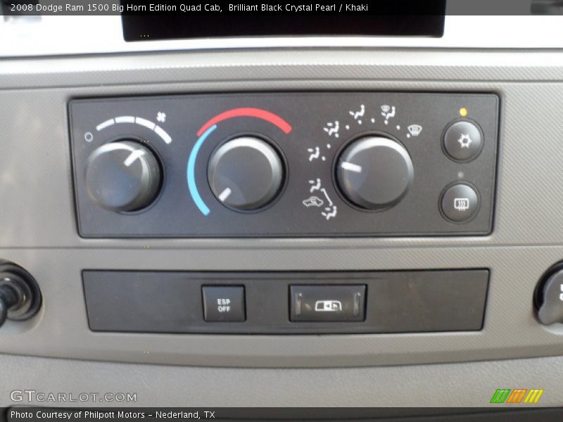 Brilliant Black Crystal Pearl / Khaki 2008 Dodge Ram 1500 Big Horn Edition Quad Cab