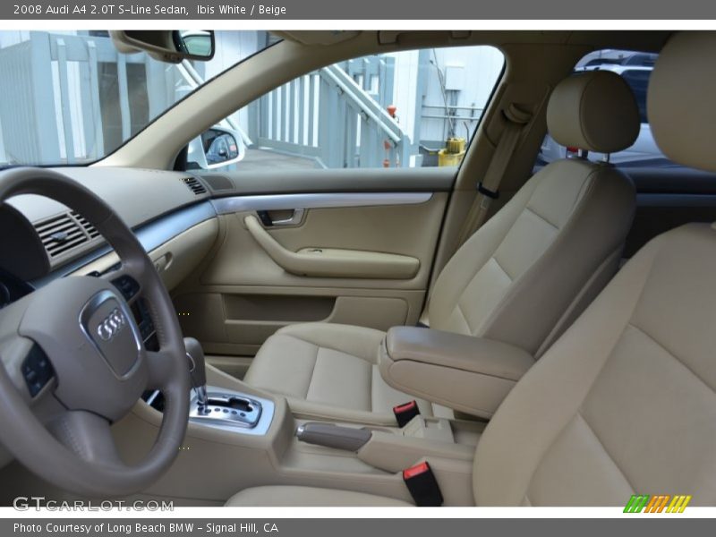 Ibis White / Beige 2008 Audi A4 2.0T S-Line Sedan