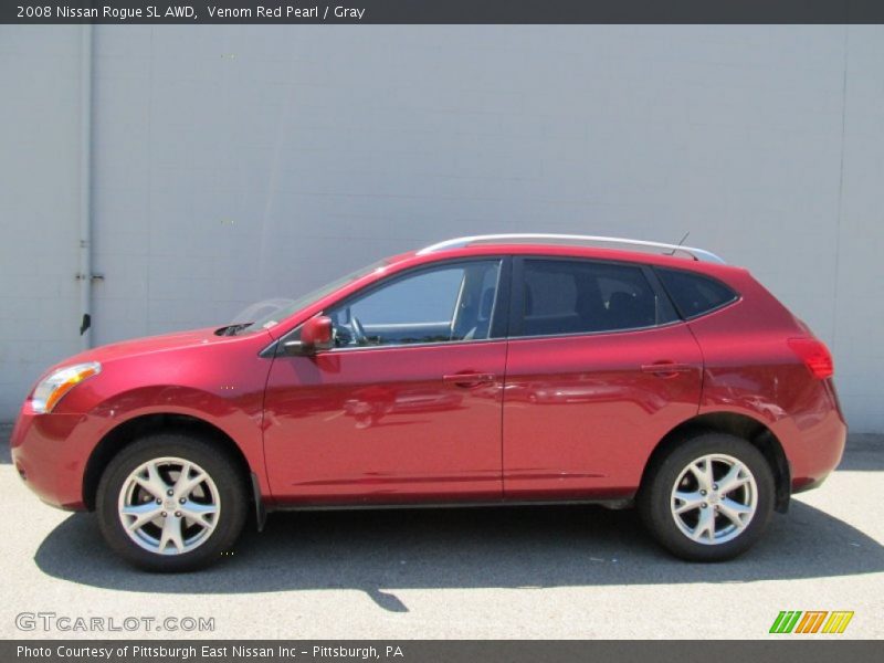 Venom Red Pearl / Gray 2008 Nissan Rogue SL AWD