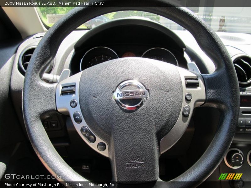 Venom Red Pearl / Gray 2008 Nissan Rogue SL AWD