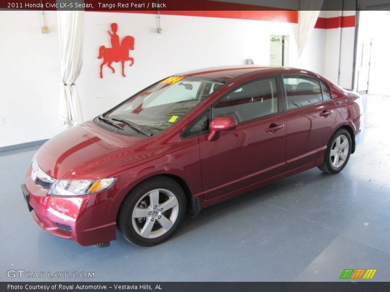 Tango Red Pearl / Black 2011 Honda Civic LX-S Sedan