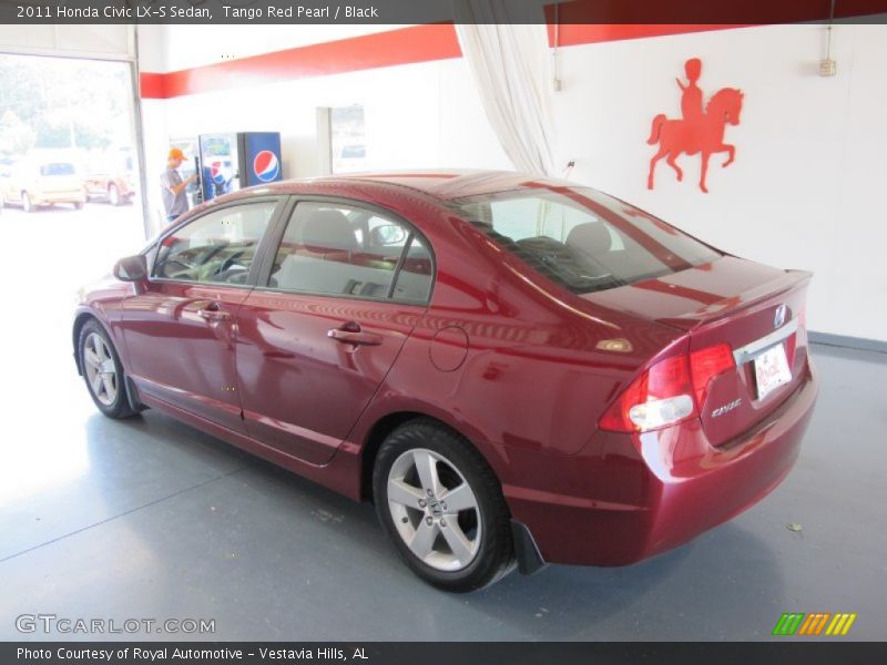 Tango Red Pearl / Black 2011 Honda Civic LX-S Sedan