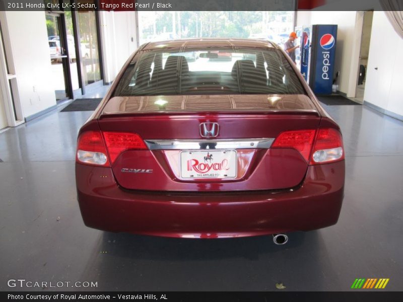 Tango Red Pearl / Black 2011 Honda Civic LX-S Sedan