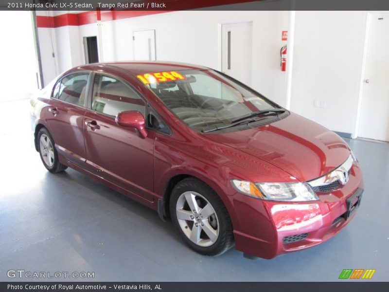 Tango Red Pearl / Black 2011 Honda Civic LX-S Sedan