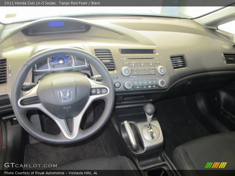 Tango Red Pearl / Black 2011 Honda Civic LX-S Sedan
