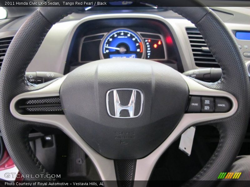 Tango Red Pearl / Black 2011 Honda Civic LX-S Sedan