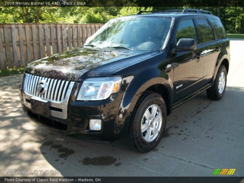 Black / Black 2008 Mercury Mariner V6 4WD