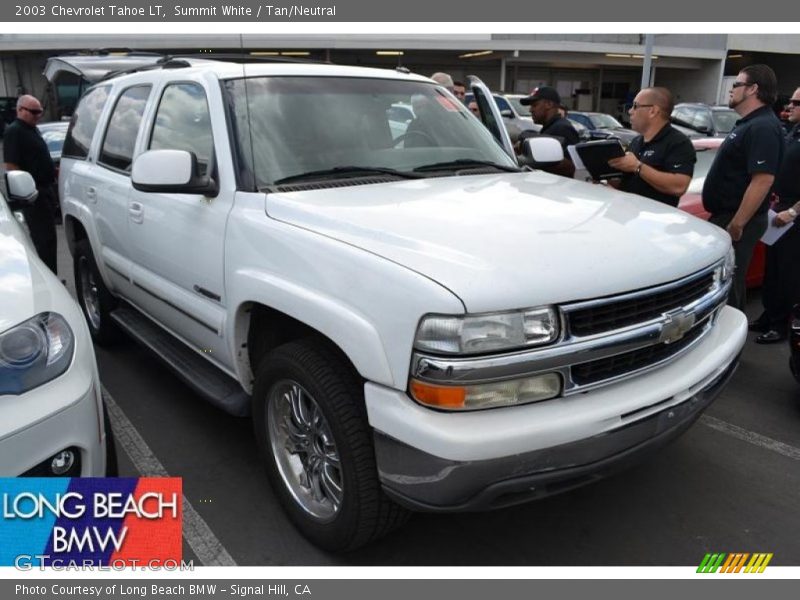 Summit White / Tan/Neutral 2003 Chevrolet Tahoe LT