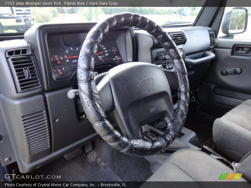 Patriot Blue / Dark Slate Gray 2003 Jeep Wrangler Sport 4x4