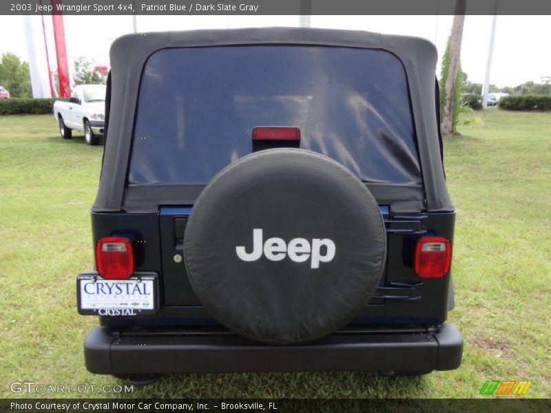 Patriot Blue / Dark Slate Gray 2003 Jeep Wrangler Sport 4x4
