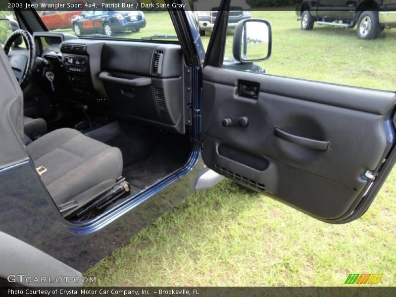 Patriot Blue / Dark Slate Gray 2003 Jeep Wrangler Sport 4x4