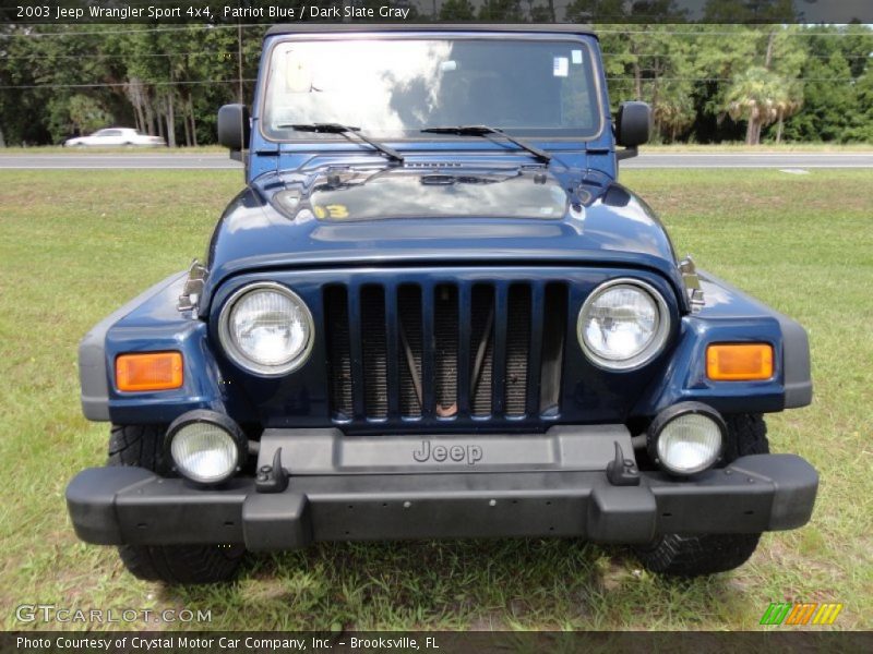 Patriot Blue / Dark Slate Gray 2003 Jeep Wrangler Sport 4x4