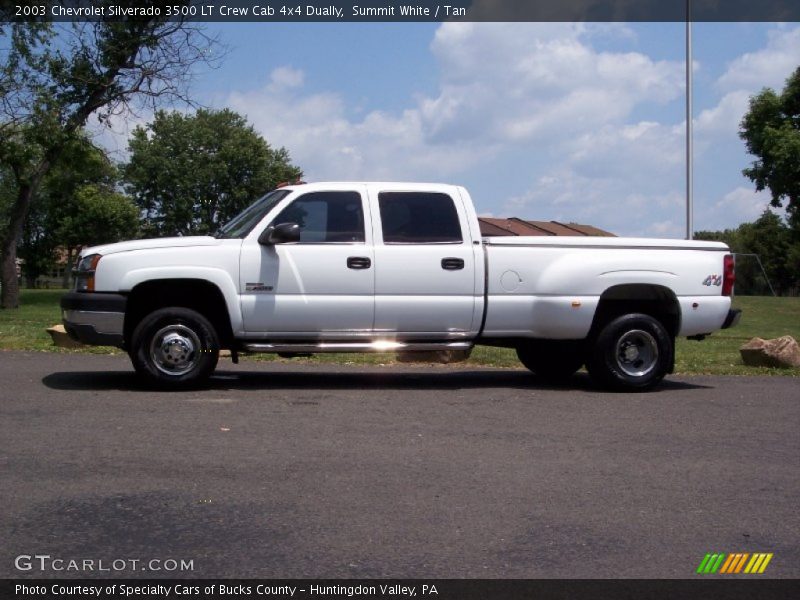 Summit White / Tan 2003 Chevrolet Silverado 3500 LT Crew Cab 4x4 Dually