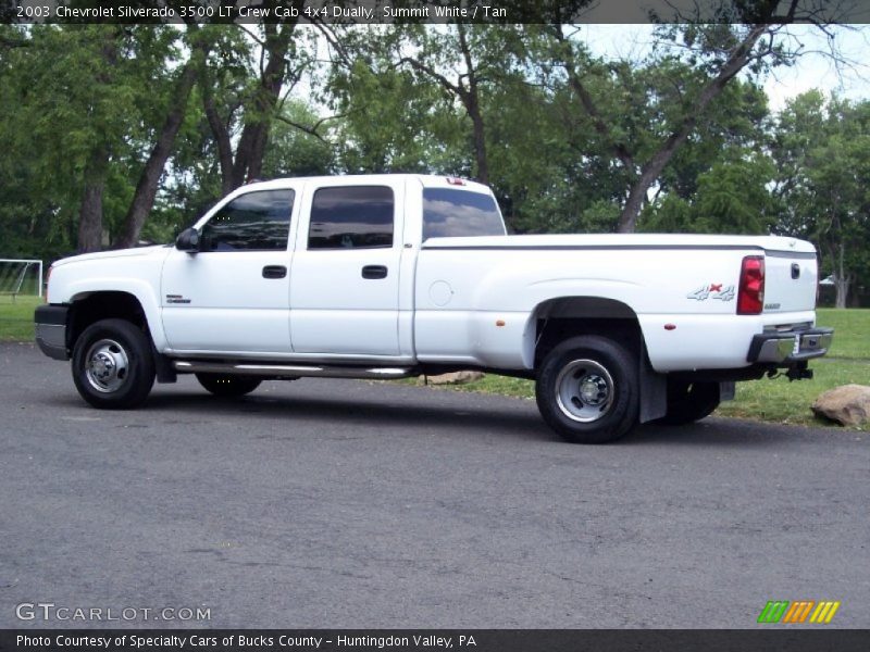 Summit White / Tan 2003 Chevrolet Silverado 3500 LT Crew Cab 4x4 Dually