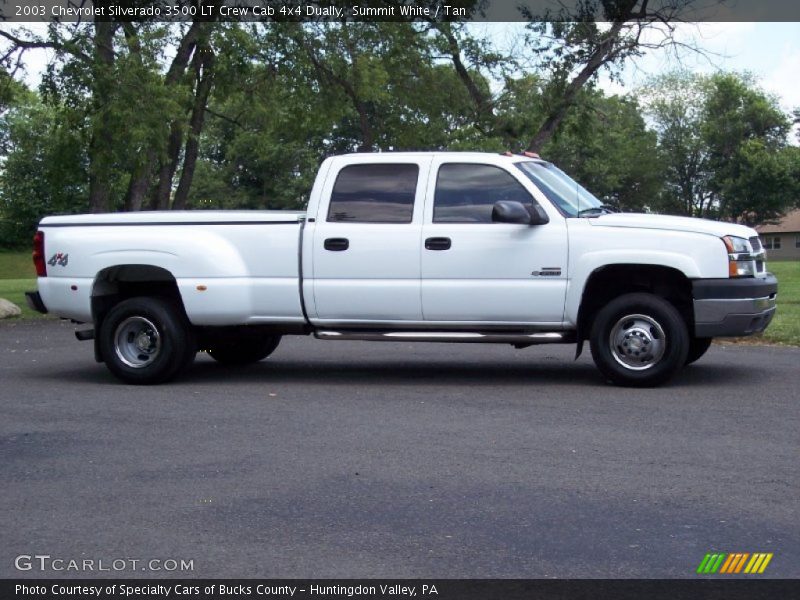 Summit White / Tan 2003 Chevrolet Silverado 3500 LT Crew Cab 4x4 Dually