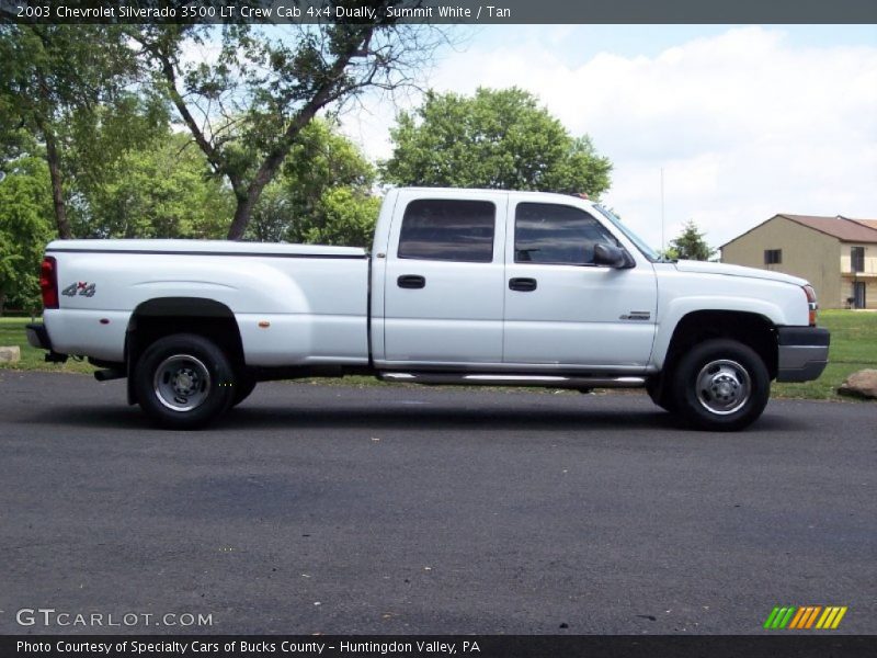 Summit White / Tan 2003 Chevrolet Silverado 3500 LT Crew Cab 4x4 Dually