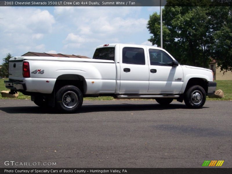 Summit White / Tan 2003 Chevrolet Silverado 3500 LT Crew Cab 4x4 Dually