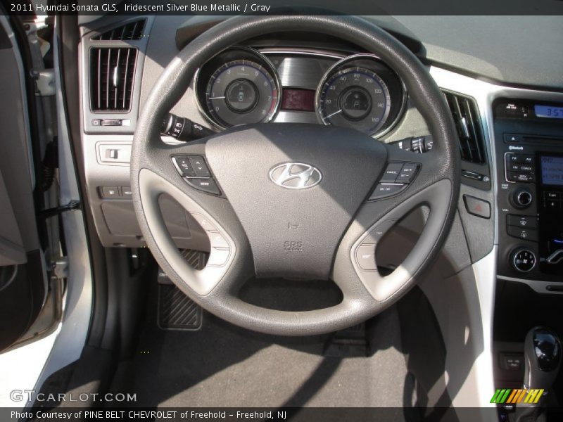 Iridescent Silver Blue Metallic / Gray 2011 Hyundai Sonata GLS