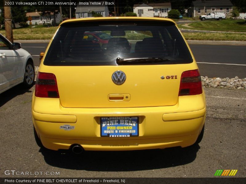 Imola Yellow / Black 2003 Volkswagen GTI 20th Anniversary