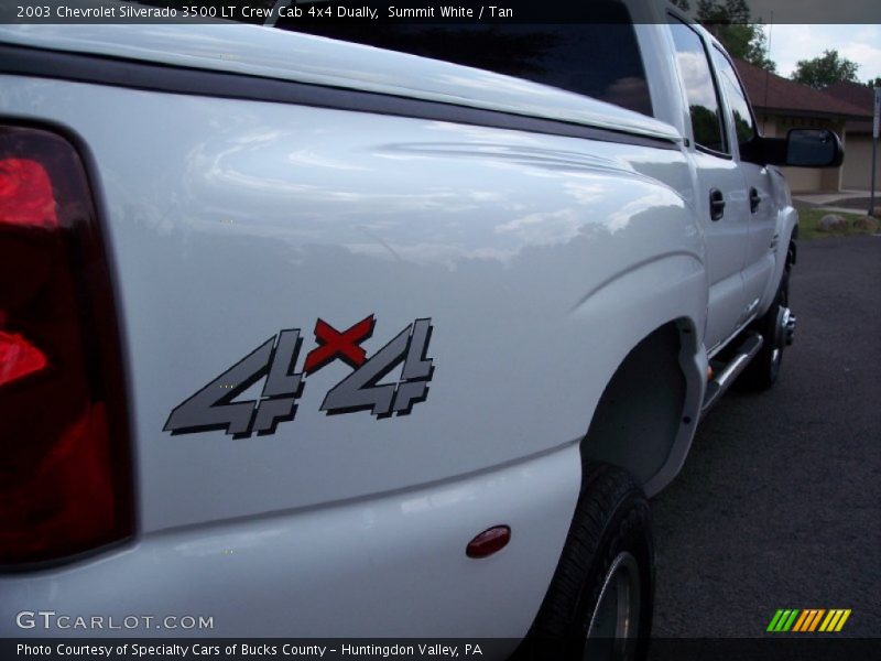 Summit White / Tan 2003 Chevrolet Silverado 3500 LT Crew Cab 4x4 Dually
