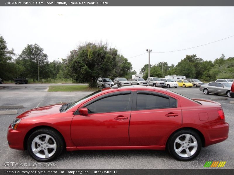 Rave Red Pearl / Black 2009 Mitsubishi Galant Sport Edition