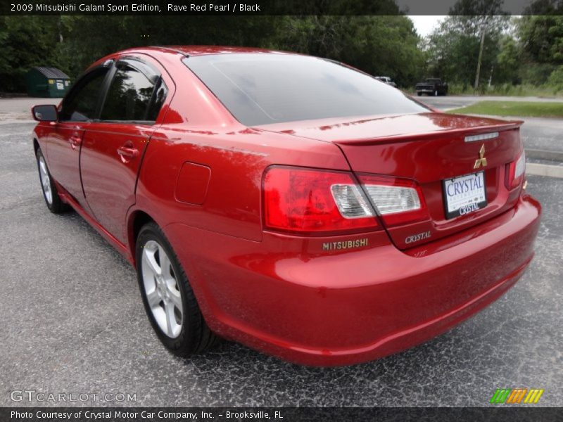 Rave Red Pearl / Black 2009 Mitsubishi Galant Sport Edition