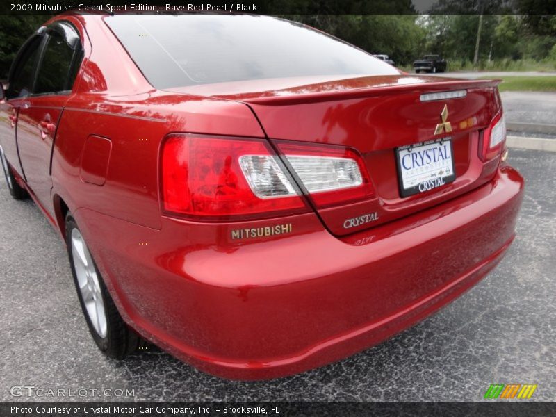 Rave Red Pearl / Black 2009 Mitsubishi Galant Sport Edition