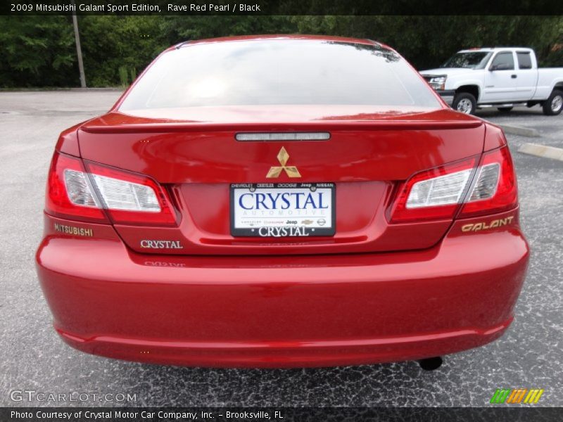 Rave Red Pearl / Black 2009 Mitsubishi Galant Sport Edition