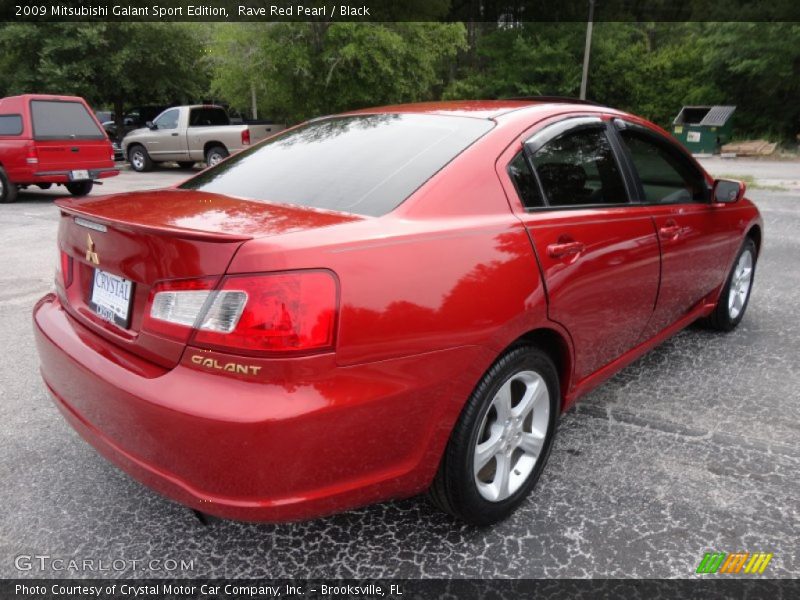 Rave Red Pearl / Black 2009 Mitsubishi Galant Sport Edition