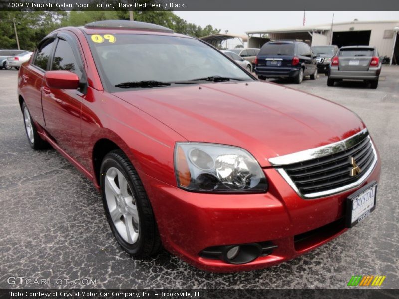 Rave Red Pearl / Black 2009 Mitsubishi Galant Sport Edition