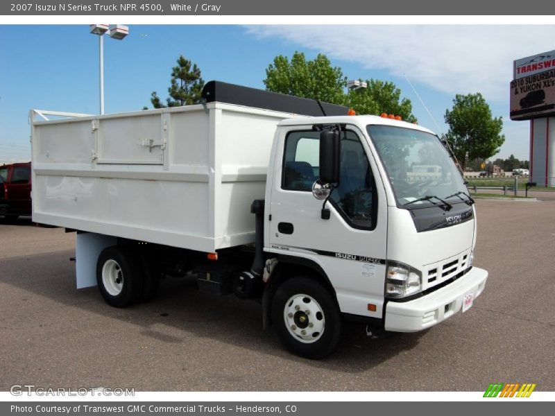 White / Gray 2007 Isuzu N Series Truck NPR 4500