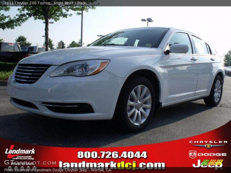 Bright White / Black 2011 Chrysler 200 Touring