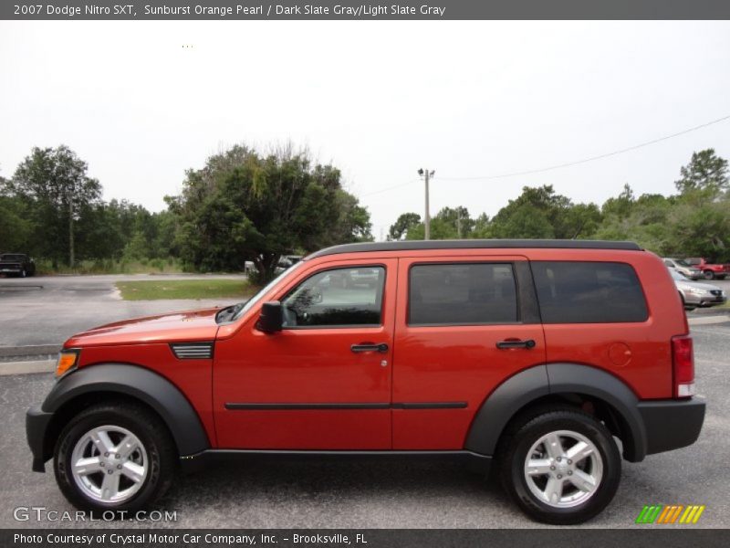 Sunburst Orange Pearl / Dark Slate Gray/Light Slate Gray 2007 Dodge Nitro SXT