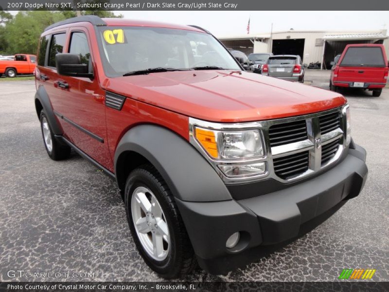 Sunburst Orange Pearl / Dark Slate Gray/Light Slate Gray 2007 Dodge Nitro SXT